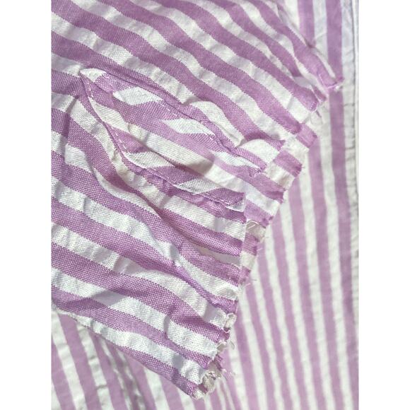 And Now This Striped Shirt Purple & Pink ~ Size 2X or Roomy L ~ Cool Relaxed Fit - Picture 10 of 10